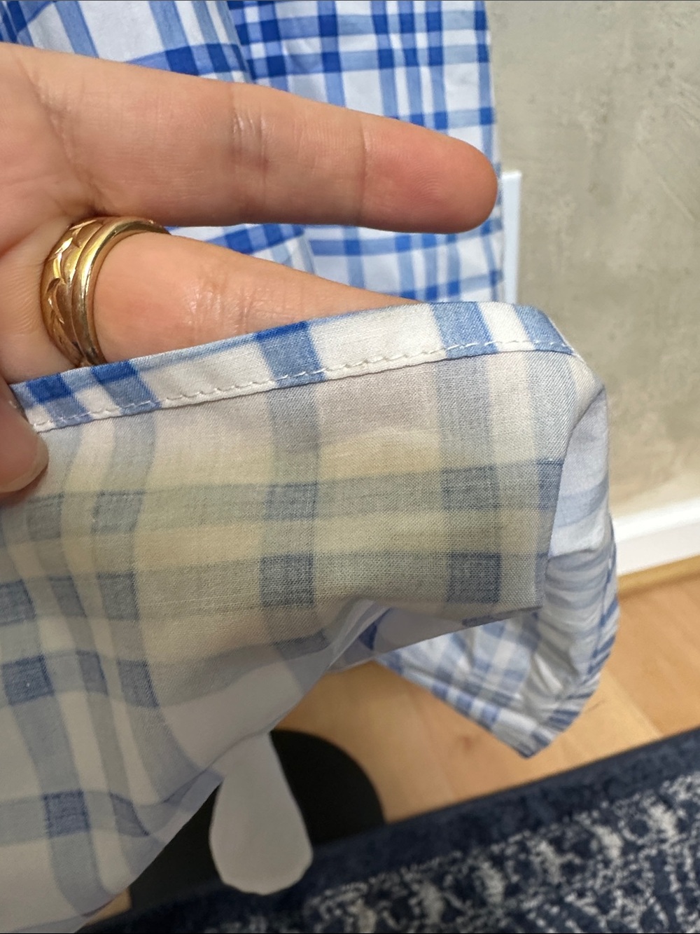 Hill House Home Azalea Maxi Nap Dress Blue Watercolor Gingham XXS - Picture 13 of 14